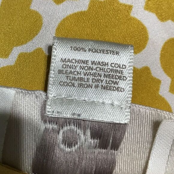 Loft XS Yellow Geometric Sleeveless Top Elastic Waist - Picture 8 of 10